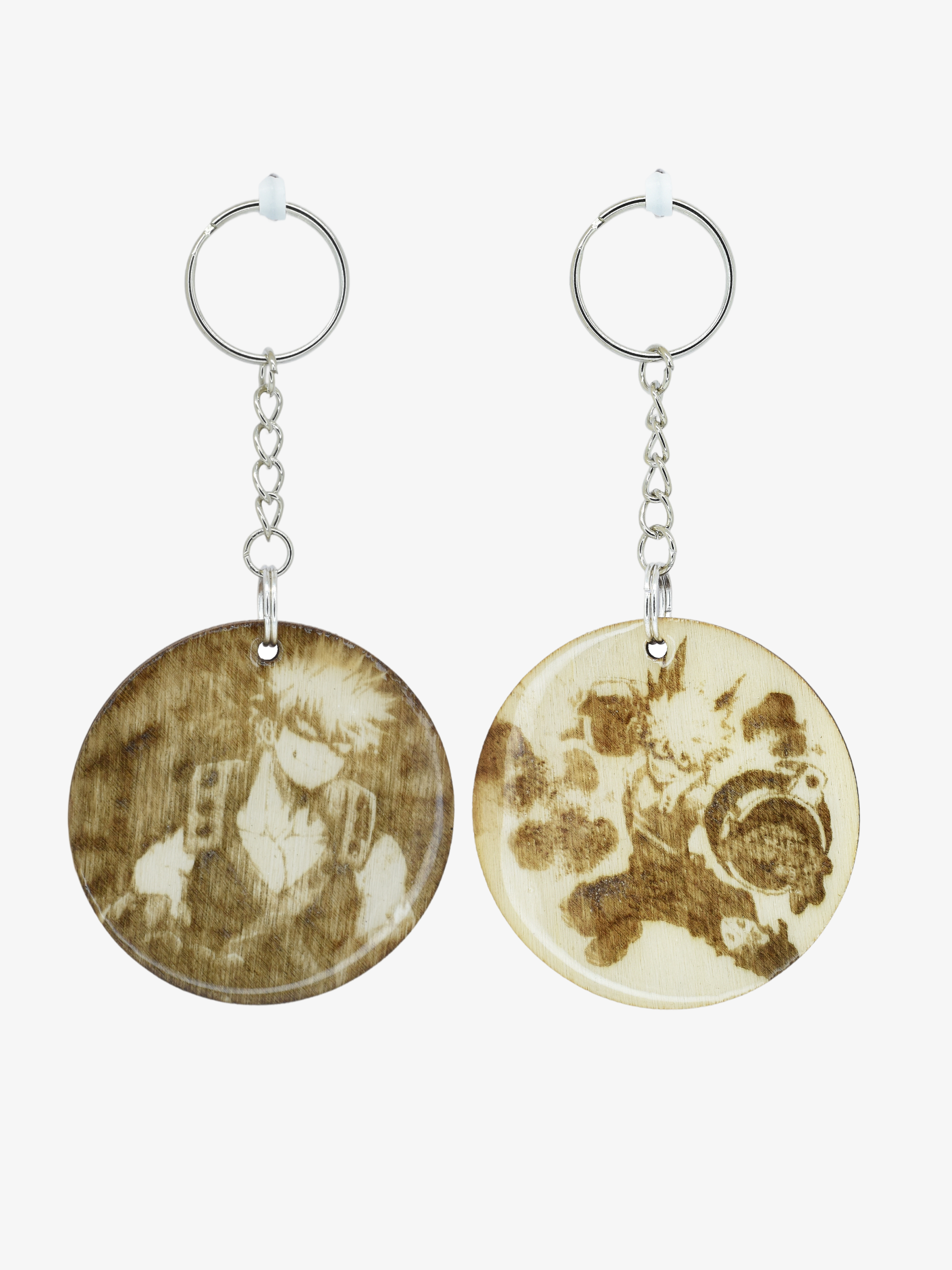 Anime Wood engraved Key chain