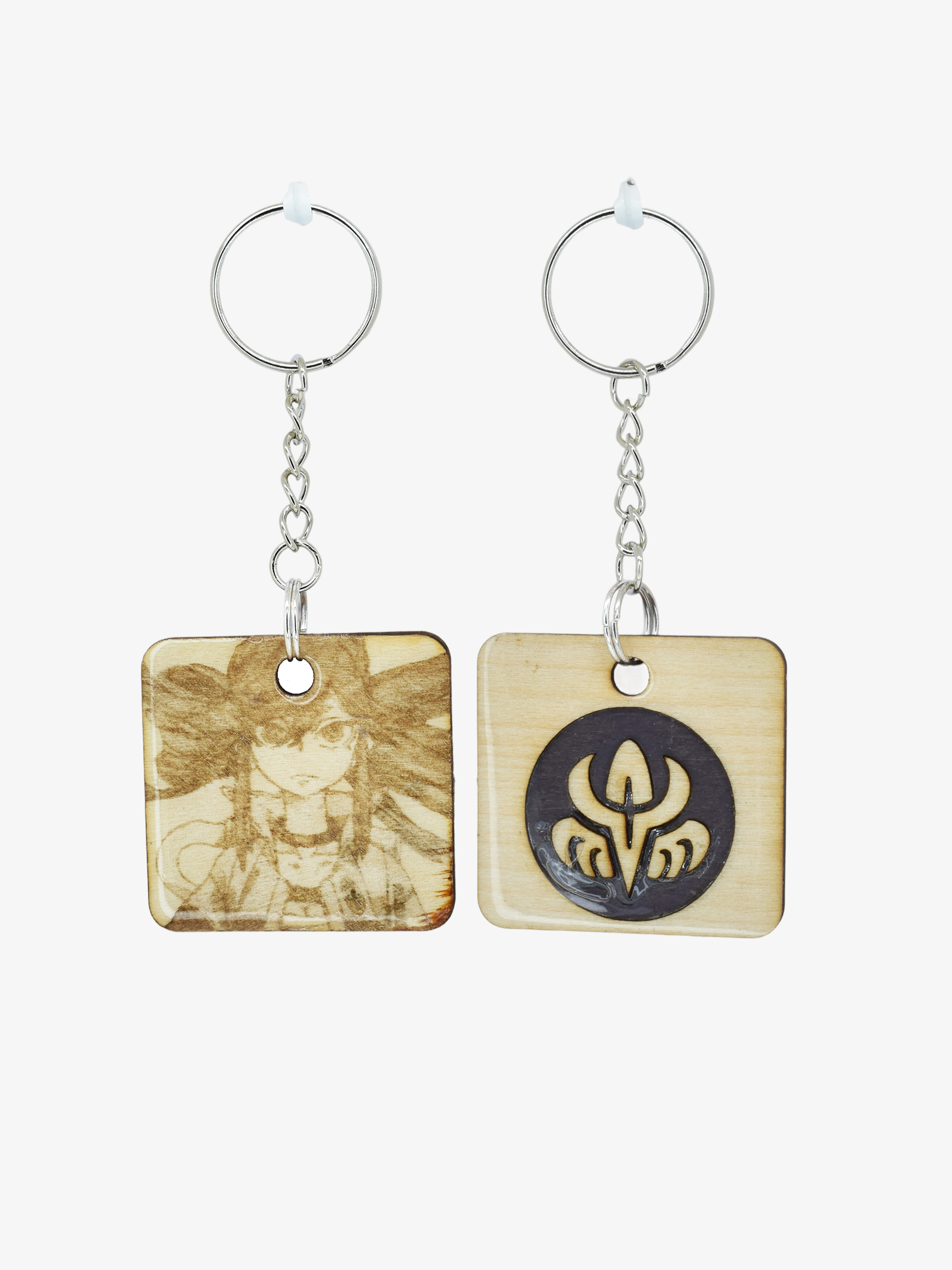 Anime Wood engraved Key chain